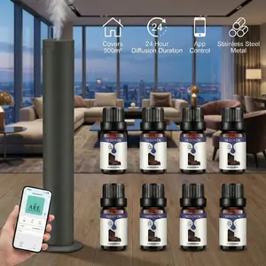 Luxury Hotel-Inspired Scents Home Aroma Diffuser, Rechargeable Extended Edition with APP Control, Big-Space Coverage Up to 500㎡ (≈5380 sq ft), 8 Premium Essential Oils Included #SummerVibes