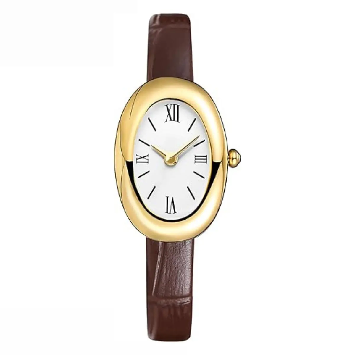 Women Bracelet Watch Gold | Oval Dial Bangle Watch | Elegant Vintage Quartz