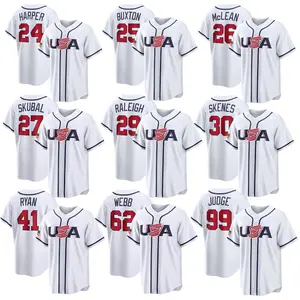 Men's Professional Team USA Baseball 2026 World Baseball Personalized Name Number Stitched Shirt