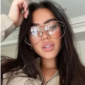Country Posh Aviator Eyeglasses for Women  Metallic Frames, 65mm Lenses, Full Rim Design, Fashionable & Feminine S