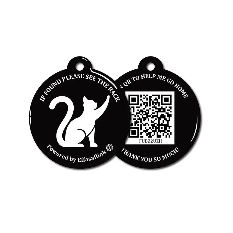 Smart Pet ID Tag – QR Code + RFID 134.2kHz (Replaces Microchip)