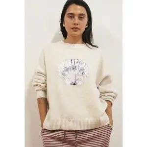 Seashell Crewneck Sweater - Oatmeal