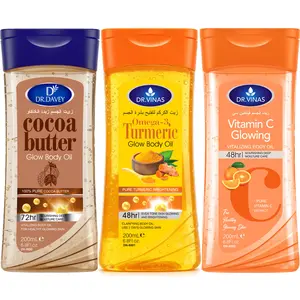 3PCS DR.DAVEY Turmeric Omega-3 Glow, Cocoa Butter, VITAMIN C Body Oil, essential oil set, skin care oil, Nourishing Oil, Moisturizing Body Oils, moisturizing, Moisture and hydrating care, suitable for all seasons for Body, Face, Hand, travel