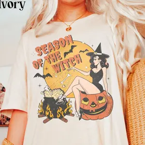 Comfort Colors Season of the Witch T-Shirt, Funny Vintage Halloween T-Shirt, Retro Horror Social Club Graphic Tee, Trendy Spooky Fall Apparel, Cute Witchy Party Top, Halloween Gift for Women & Men