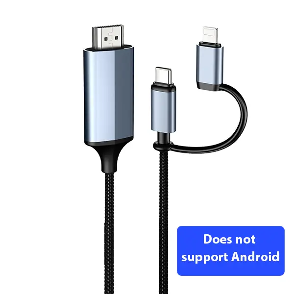 Lulaven 2-in-1 Lightning & USB-C HDMI TV Adapter Cord (6FT/10FT), 1080P HD Video-Sound Sync Accessory, Manufacturer Warranty, Compatible with iPhone 16/15/14/13 Pro/Max & USB-C iPad Pro (Not for Laptops/Android Phones), Accessories, Usb C Compatible