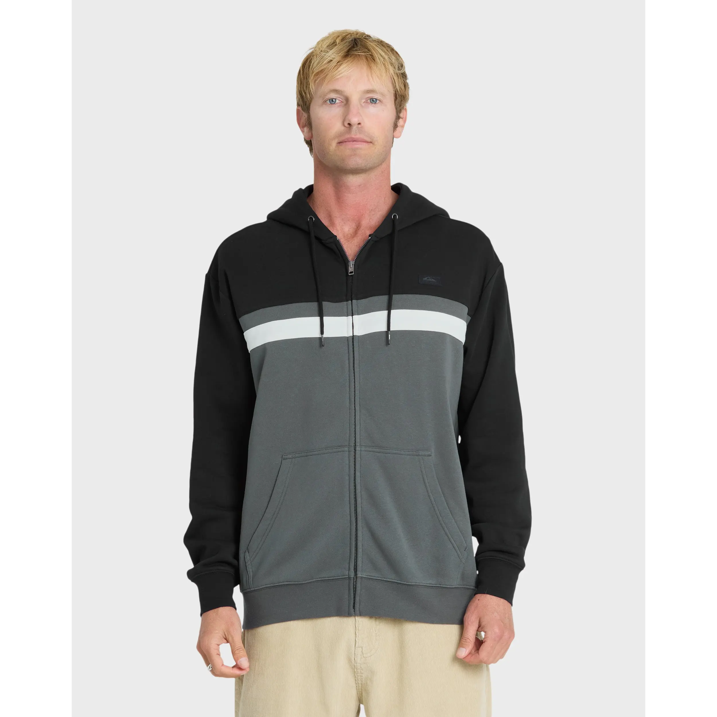 Quiksilver | Surf Zip-up Hoodie | Men's 100% Cotton Polyester Surf-ready Cargo Pocket Ribbed | Surf, Everyday Wear