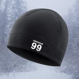 Archive 99 Printed Winter Multicolor Fleece Dome Hat, Windproof Warm Elastic Outdoor Sports Casual Cap, Unisex Fall & Winter