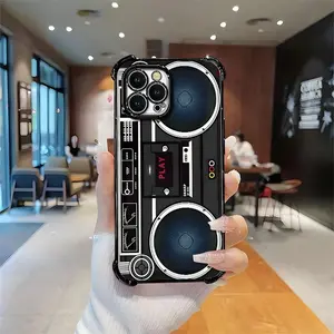 Vintage 80s Boombox Cassette Smartphone Casing for iPhone 12 Pro Max, MagSafe Ready Cellphone Cover, Unique Cool Design Protective Mobile Phone Accessories.666