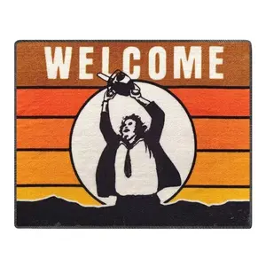 Creepy Co. Texas Chainsaw Massacre WELCOME RUG Leatherface 36x27" horror 70s