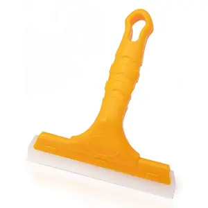 Car Window Squeegee with 2-ply Soft Silicone Blade and Anti-Slip Handle for Automotive Windshield and Shower Mirror Glass Door Cleaning Water Removal, Lightweight Small Squeegee Tint Tool