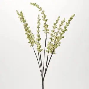 Cream & Green Long Stem Faux Berry Cluster Branch Spray - 33"