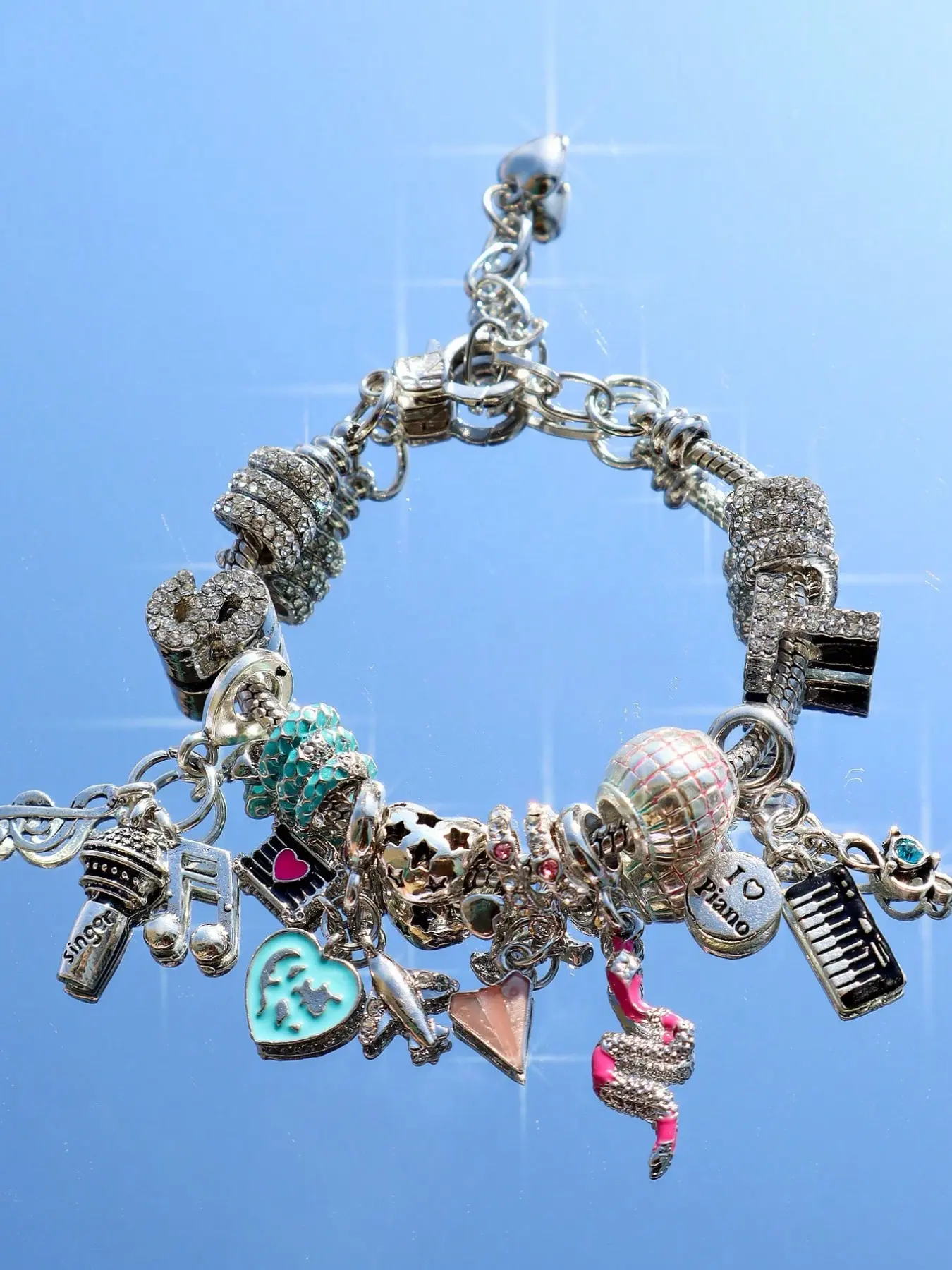 Friendship Bracelet Charm, Music Charm Bracelet, Piano Charm Bracelet, Animal Snake Charm Bracelet, Vintage Disco Ball Charm Bracelet, Zinc Alloy Bracelet, Decor Bracelets, Adjustable Bangle Jewelry, Bracelet With Charms, Jewelry Gifts