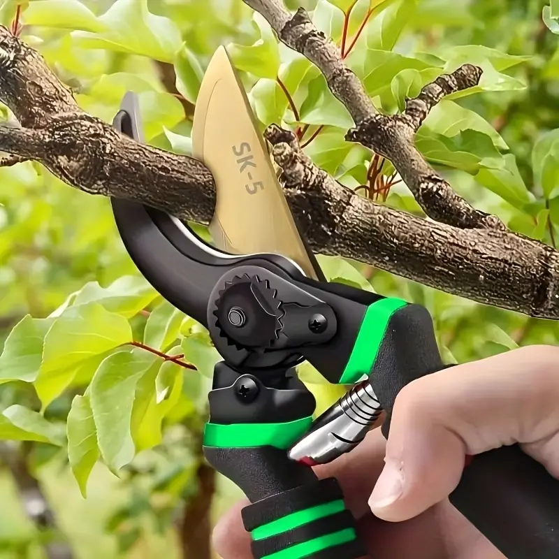 8.5-Inch Professional Titanium Bypass Garden Clippers (T13) - Extremely Sharp, High-Quality Heavy-Duty Handheld Tool, Ideal for Gardening, Hedge Trimming
