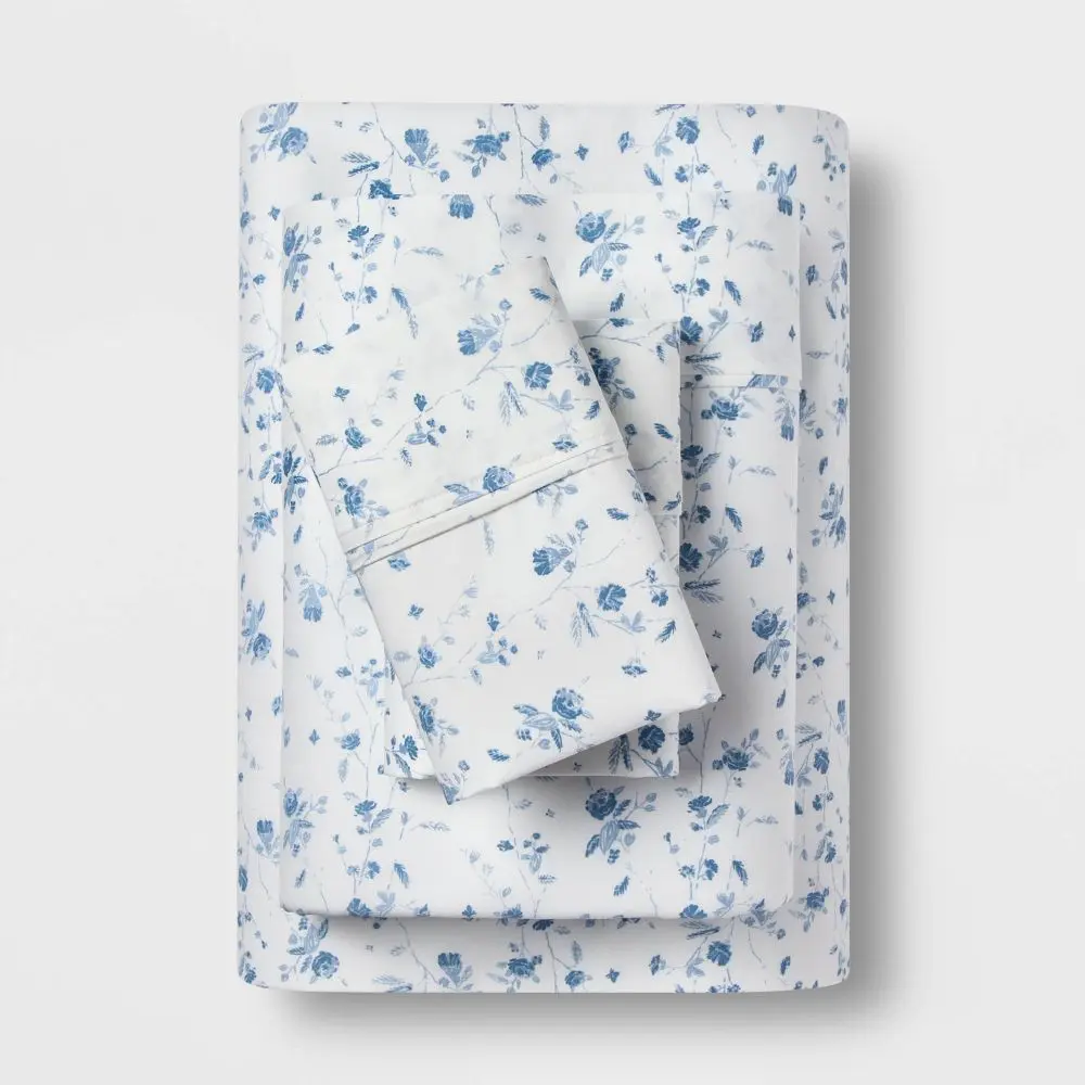 400 Thread Count Floral Print Cotton Performance Sheet Set - Threshold 400 Thread Count Floral Print Cotton Performance Sheet Set - Threshold