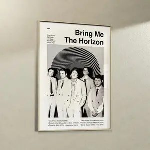 BMTH Minimal Print Pack, Bring Me The Horizon, Heavy Metal Vintage Music Poster