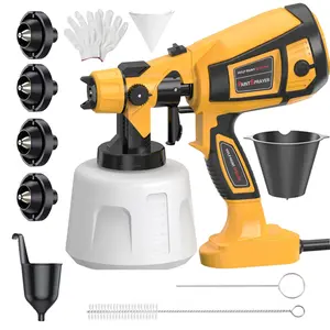Paint Sprayer 1000W High Power Electric Spray Paint,1400ml High Capacity Container,with Adjustable Spray Width Knob 4 Nozzles,Easy to Clean for Paint Sprayer for Furniture Garder Chairs Fence Walls Door Etc