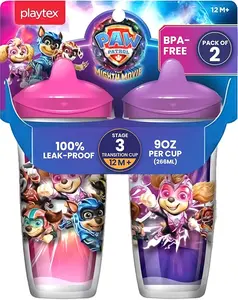 Playtex Baby - The Mighty Movie Paw Patrol LIMITED EDITION Stage 3 Sipsters Insulated Cups - HOT PINK