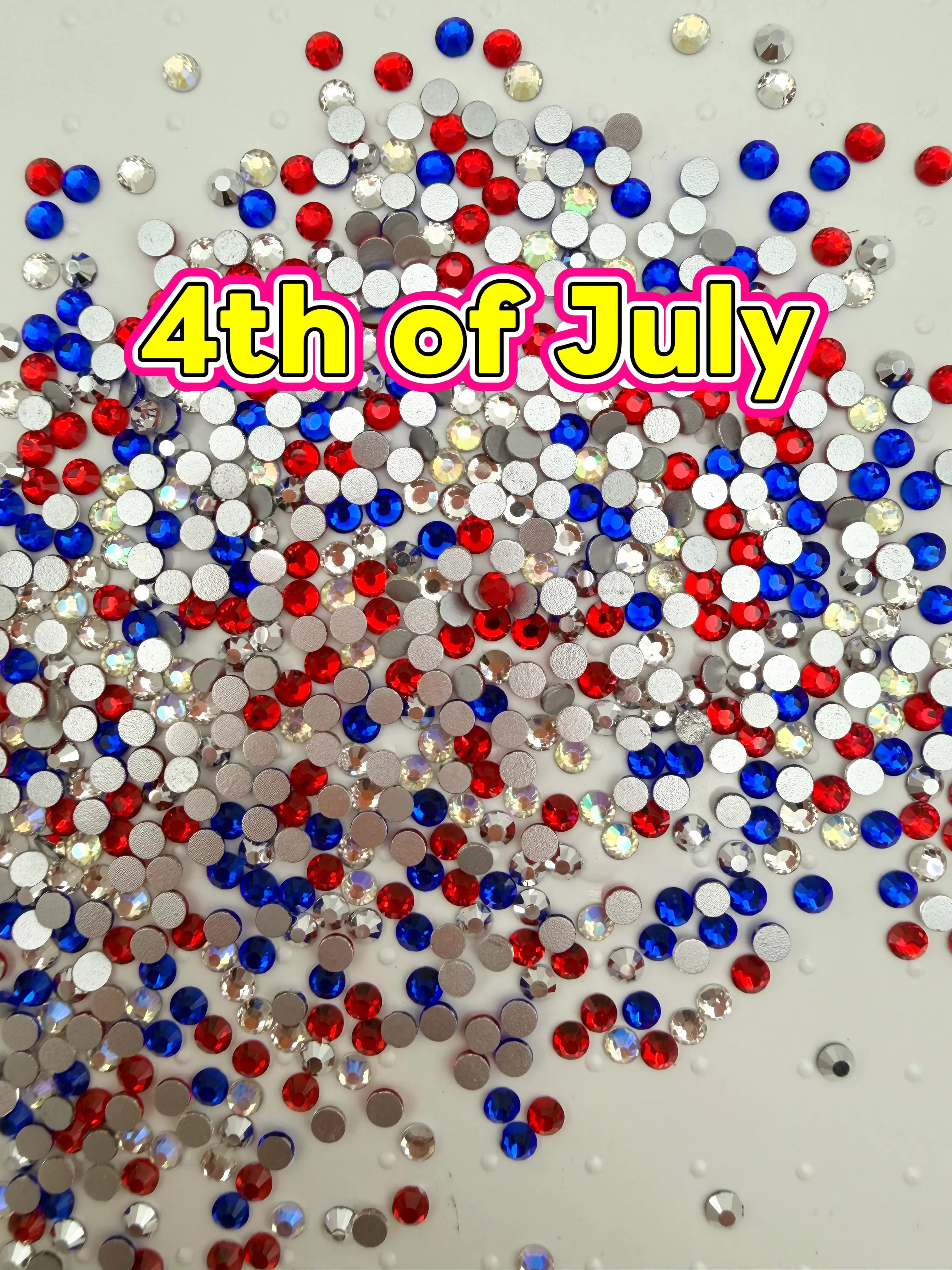 Color Mixed Flat Back Glass Rhinestones