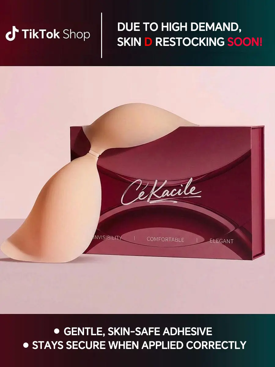 Cékacile Ultra-Thin Invisible Bra - Breathable Lightweight Sticky Bra with Gentle Hold, Seamless No Show Push Up, Ideal for Strapless & Backless Wedding Dress Tops Push Up Bralettes Minimalist