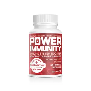 Power Immunity - All Natural Homeopathic Immune System Support Supplement - Non-GMO Proprietary Blend - 100 Tablets - US Formulated - Easy to Swallow & Non-Drowsy