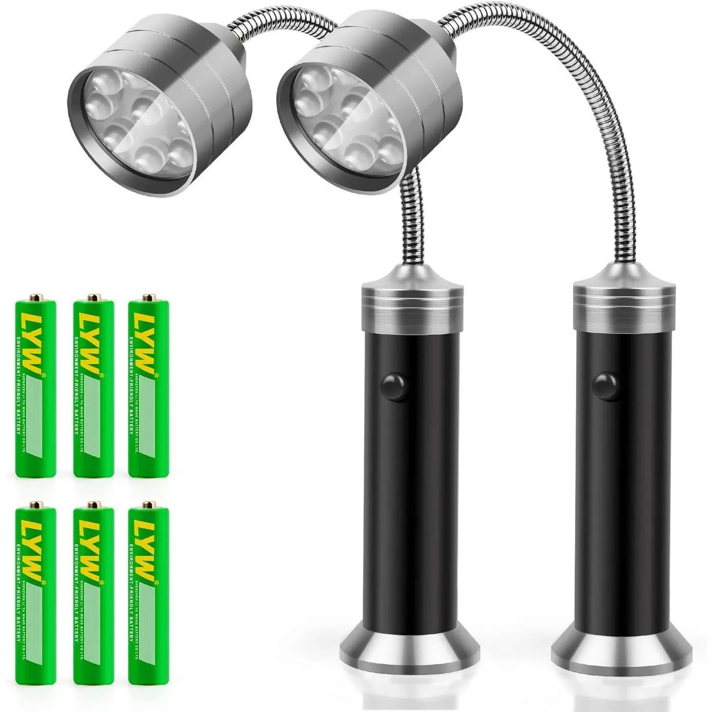 2 PACK-Barbecue Grill Light Magnetic Base Super-Bright LED BBQ Lights-360 Degree Flexible Gooseneck, Gifts for Men Dad Boyfriend, Traeger Pit Boss Smoker Grill Accessories, Batteries Included-Pack of 2