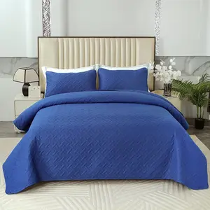 3PCs Ranch Style Bedspread Set with 2 PillowShams, 1 Coverlets Quilt, Ultra-Soft Bedspread, Reversible Coverlet with King, Queen, Full Twin Sizes, All-Season Bedding for BedRoom