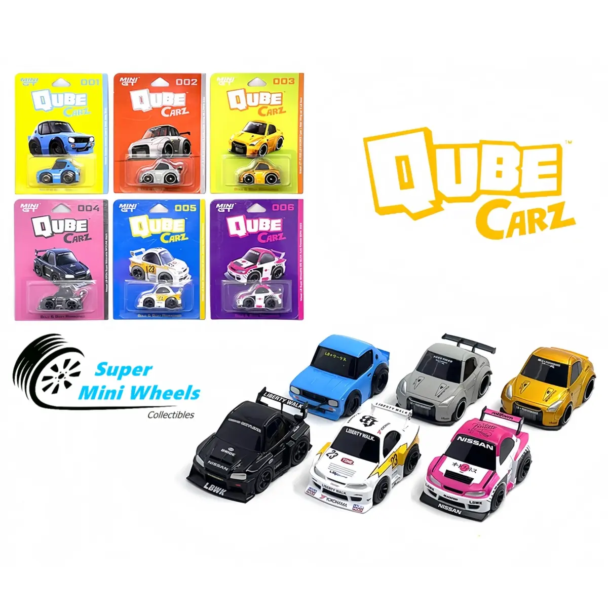 Mini GT QubeCarz Series 1 Liberty Walk Assortment