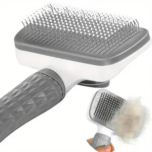 1pc Pet Massage Comb, Pet Brush For Shedding And Grooming, One-click Removes Loose Undercoat Gently Tool For Dog And Cat Grooming Tool