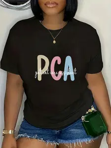 100% Cotton Best PCA Patient Care Assistant PCA Nurse T-Shirt Casual Short Sleeve Shirt
