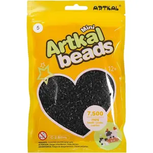 ARTKAL Mini Fuse Beads 7500 Melty Beads Compatible 2.6 mm Perler and Hama Bead (Black)