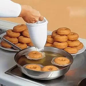 Manual Donut Maker Machine - Portable Non-Stick Donut Press with Easy-Clean Mold, No Electricity for DIY Donuts Suitable for Kids Baking, Christmas Breakfast & Party Treats - Manual Operation