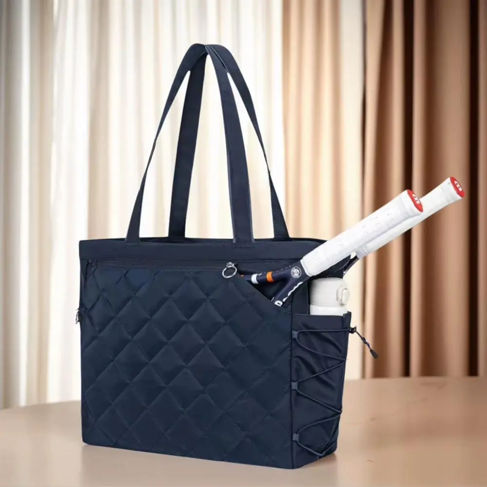 Women's Sporty Chic Tote Bag - Large, Lightweight, Waterproof Synthetic Carryall, 2-4 Racket Capacity, Separate Shoe Compartment, Double Handle for Tennis/Badminton Gear Transport (Sporty Women's Tote Bags) sohochic
