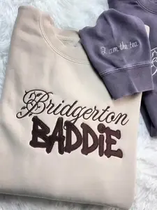 Embroidered Dearest Gentle Reader Sweatshirt, Floral Regency Hoodie, Bookish Quote Shirt, Gift for Period Drama Fans, Floral Top