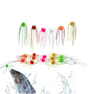 6/12 Pack Multi-Color Dice Baits High Visibility Soft Plastic Fishing Lures for Crappie Panfish & Bass  Finesse Jig Baits  Multi-Color  Fuzzy Dice Fishing Lure Dice Baits
