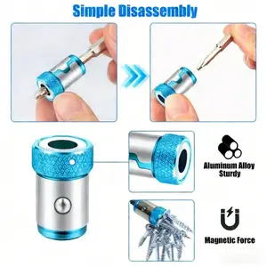 Three metal screwdriver head magnetizers, electric screwdriver head strong magnetic positioning rings, screwdriver head magnetic fixation magic tools