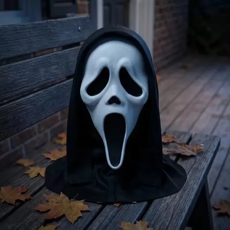 Hallowee Ghostface Mask Scream Horror Full Head Party Grimace Prank Cosplay Prop Hallowee Decor Party Supplies Gift