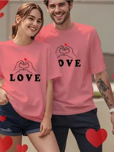 Comfortable Breathable Casual Couple, Fitted Short Sleeve Design, Perfect Valentine's Day Gift, Unique Matching Set, Outfit