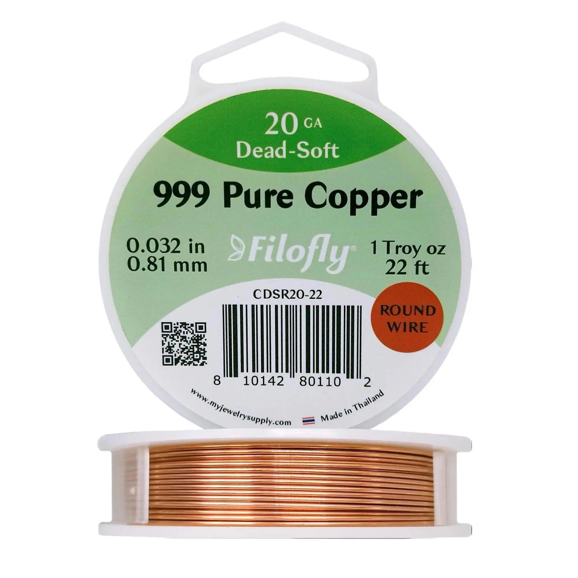 Filofly Copper Dead Soft Round Wire for Jewelry Making - High-Quality Copper with Dead Soft Design for Incredible Artistic Jewelry Projects