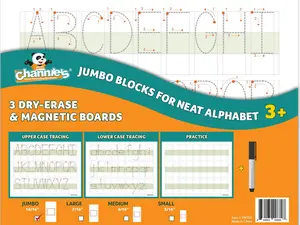 Visual Dry-Erase Magnetic Boards 3 Pack - Jumbo Letters - Blocks for Neat Alphabet