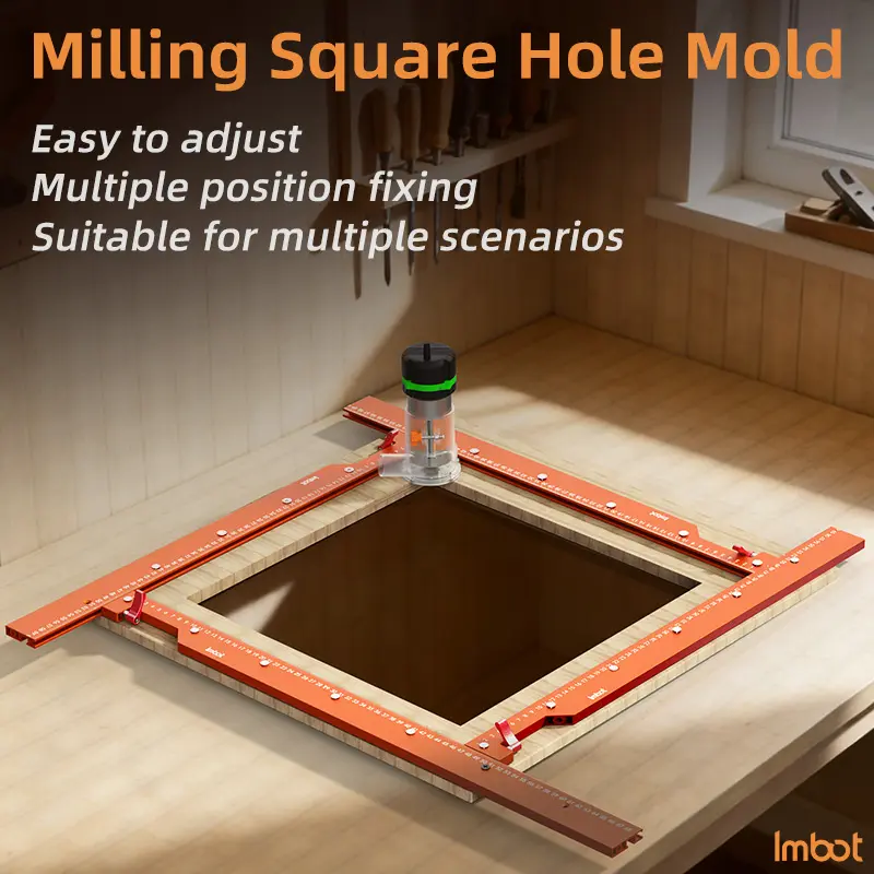 IMBOT Milling Square Hole Mold Easy to adjust Multiple position fixingSuitable for multiple scenarios 60*45 wide Conventional processes can meetthe requirements Convenient Design Hidden ruler groove, easier assembly Adjustable screw