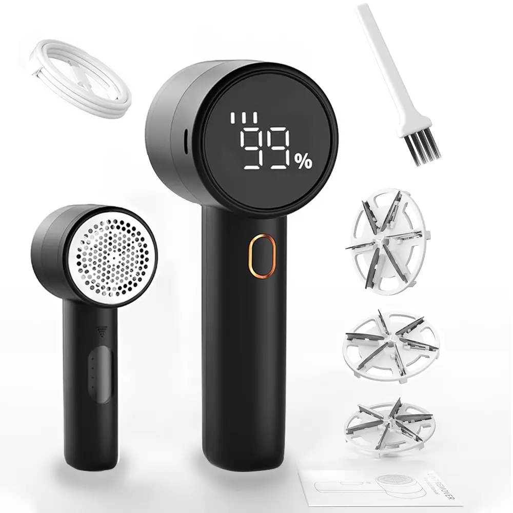 Electric Sweater, USB Rechargeable Portable, LED Display, 3 Modes, 3 Blades, for Clothes Bedding Sofa Cleaning, Rechargeable Lint Shaver, Rechargeable Fabric Shaver, Rechargeable Lint Remover, Lint Remover Tool