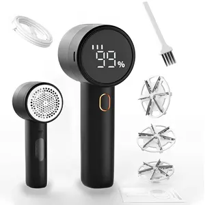 Electric Sweater, USB Rechargeable Portable, LED Display, 3 Modes, 3 Blades, for Clothes Bedding Sofa Cleaning, Rechargeable Lint Shaver, Rechargeable Fabric Shaver