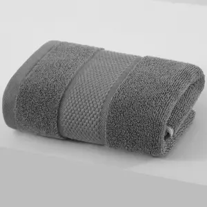 M8896 Woven Striped Luxury Towel (Gray) | Soft and Skin-Friendly | Woven striped design, simple yet sophisticated | Highly Absorbent | A must-have for bathrooms, hotels, and homes
