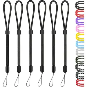 Hand Wrist Strap Lanyard, 6 Pack 9.5inch Adjustable Nylon Wristlet Straps  String for Cell Phone Case Holder, AirPods Pro 2 2022, Camera, Key, , USB Drive, Ski Glove(Black)