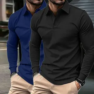 2-packmen'slong-sleevePolos—classicdesign,softfabric,slimfitforeverydaywearthat'scasualandstylish
