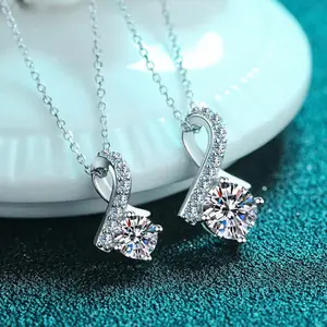 2023 Cute Woman Necklace Gold Jeweler Gothic Simple Temperament Mermaid Tail Light Luxury Minority Moissanite Korean Fashion