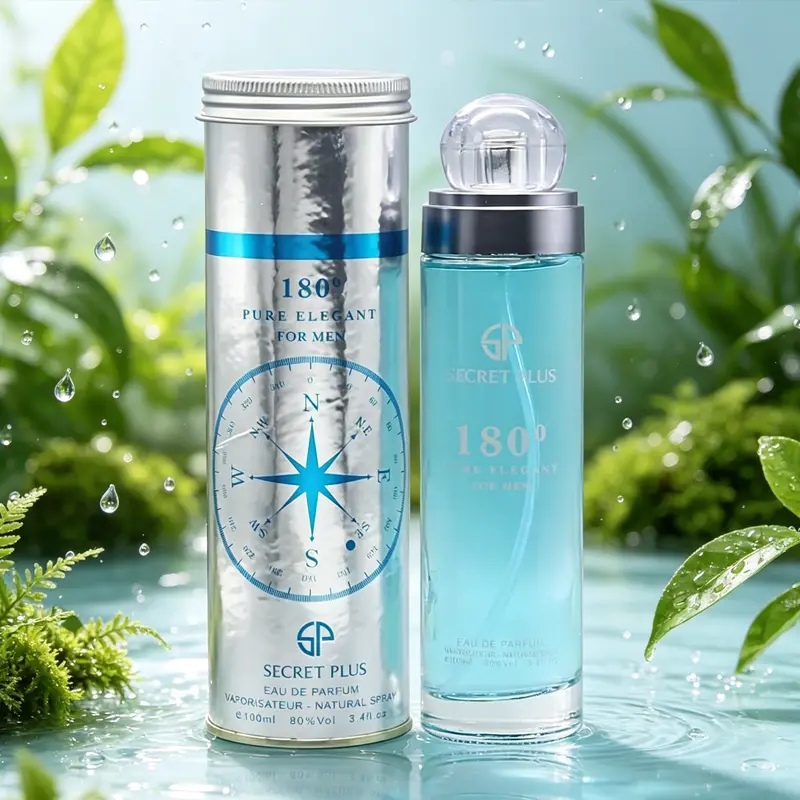 Men's EDP Perfume Spray - 3.4 fl oz (3 to 3.9 fl oz Range), Long-Lasting Aromatic Aquatic Scent with Peppermint, Vanilla, Cedar, Intense Masculine Aromatic Luxurious Fragrance for Adults, Aquatic Base, 24-Month Shelf Life, Single Item