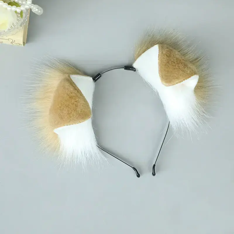 4 Types Handmade Halloween Simulated Faux Dog Ear Headband Comic Con Bendable Plush Dog Tail Cosplay Realistic Animal Ears Props Masks 4 Types Handmade Halloween Simulated Faux Dog Ear Headband Comic Con Bendable Plush Dog Tail Cosplay Realistic Animal Ears Props Masks