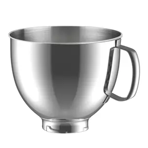 GVODE Stainless Steel Mixing Bowl，Fits 4.5-5Q Tilt-Head for Kitchen Aid Mixers Bowls 5 Quart Stainless Steel Bowl for Kitchenaid