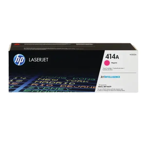 HP 414A-W2023A Magenta Toner Cartridge for Color LaserJet Pro M454 - 2100 Page Yield